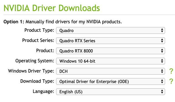 Standard driver 2024 package nvidia